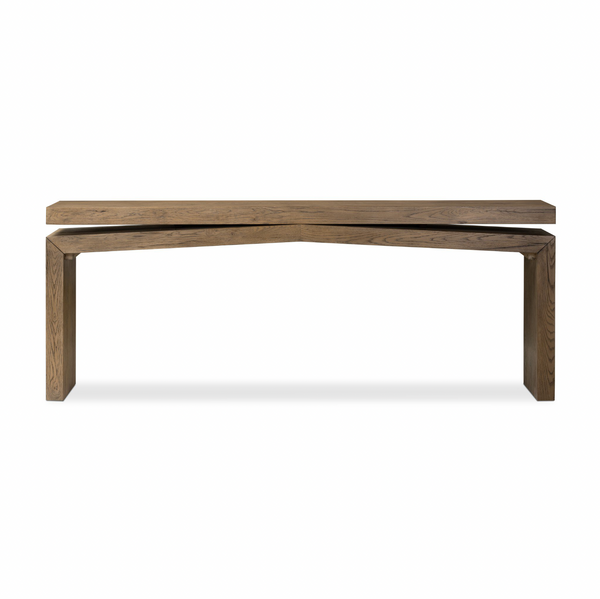 Matthes Oak Console Table - Rustic Grey