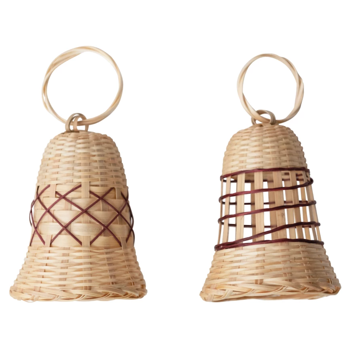Hand-Woven Bamboo Bell Ornament, 2 Styles – Arcadia Modern Home