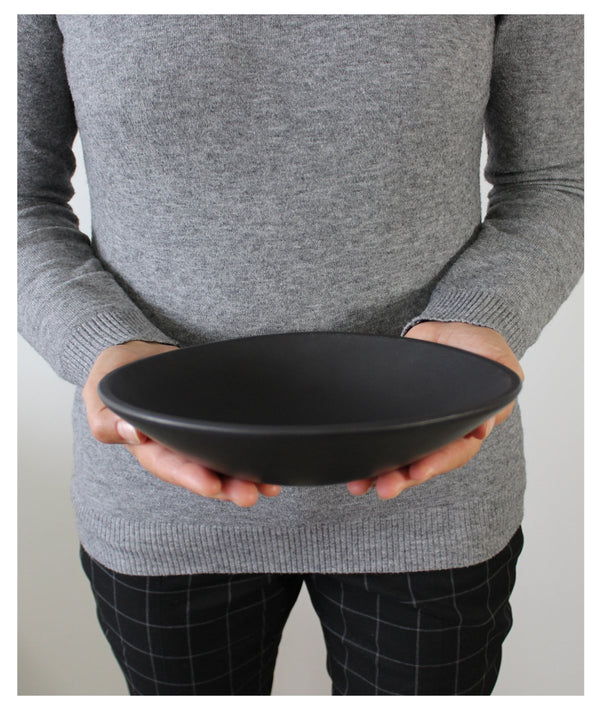 Stoneware Pasta Plate | Dadasi - Matte Black