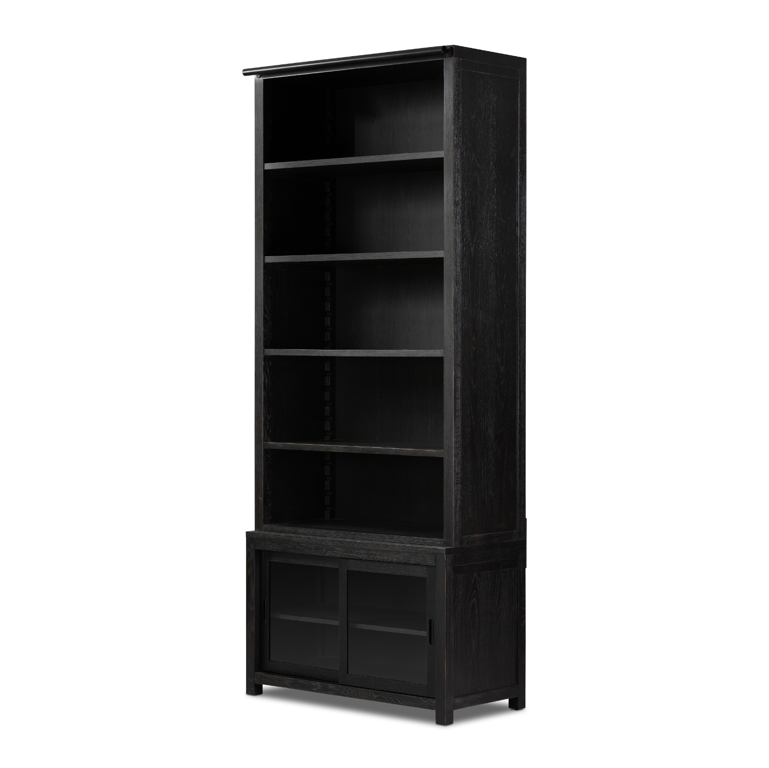 Admont Bookcase - Worn Black – Arcadia Modern Home