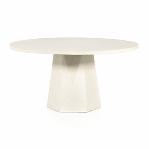 Bowman Outdoor Dining Table - White Concrete