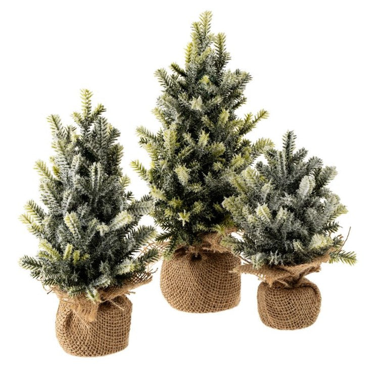 Faux Frosted Pine Tabletop Tree Small