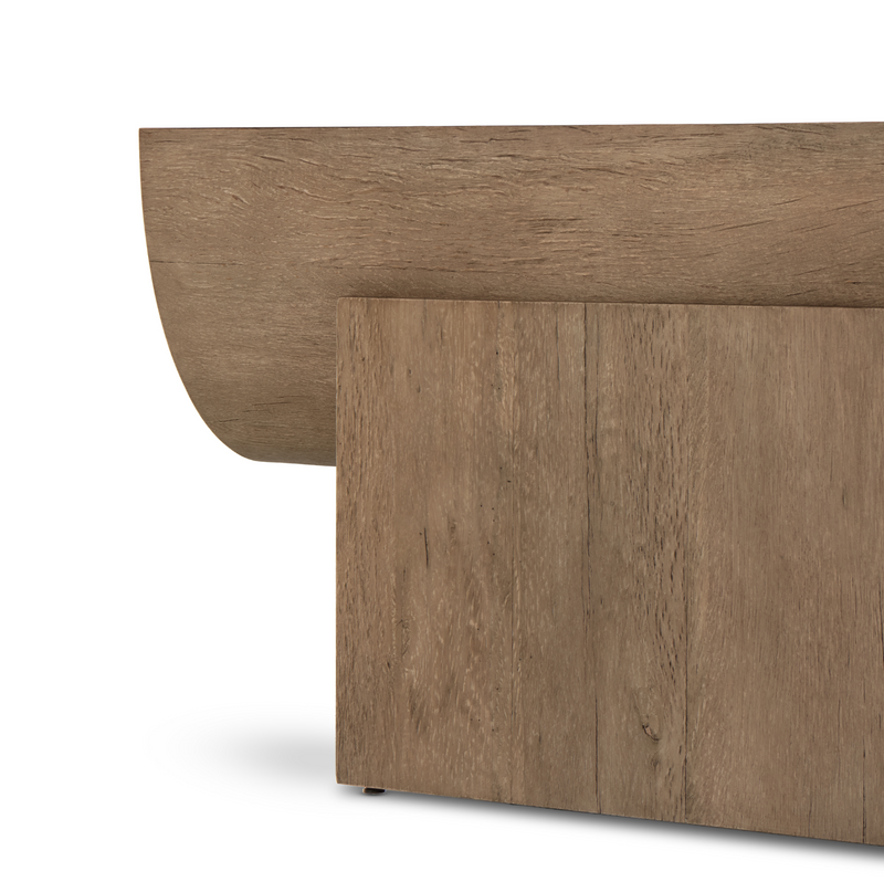 Elbert Console Table - Rustic Oak Veneer