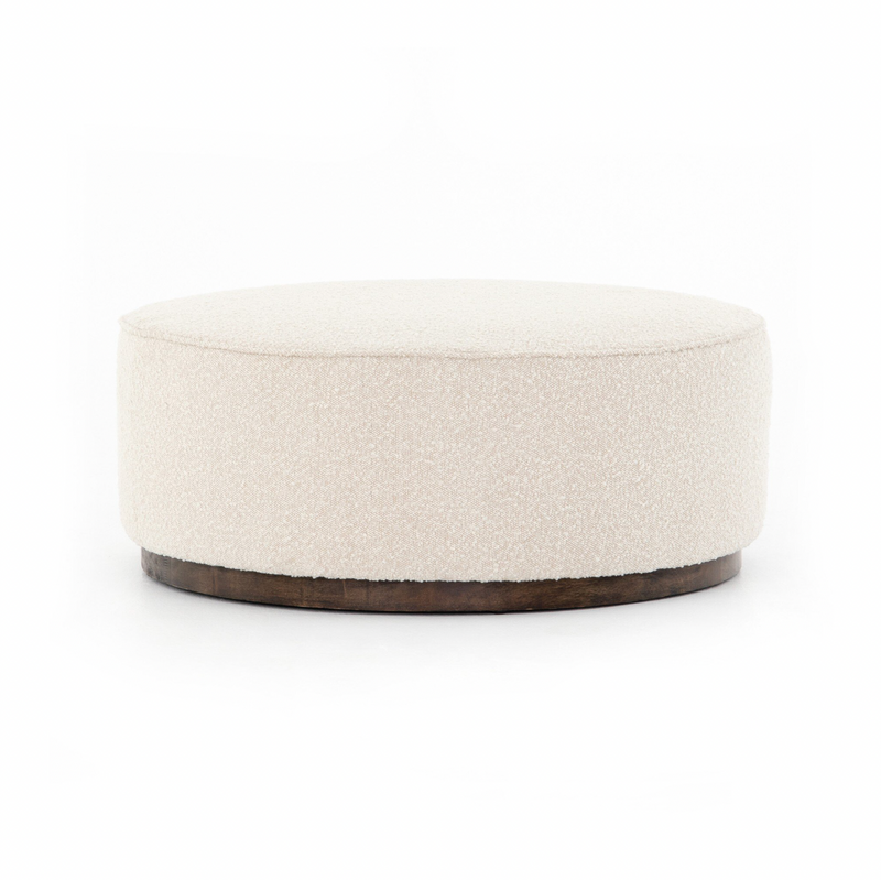 Sinclair Large Round Ottoman - Knoll Natural