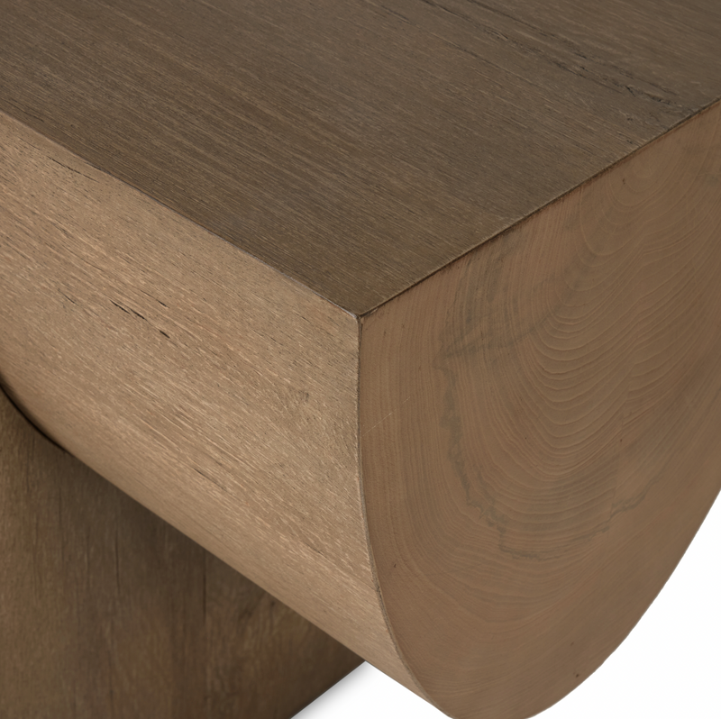 Elbert Console Table - Rustic Oak Veneer