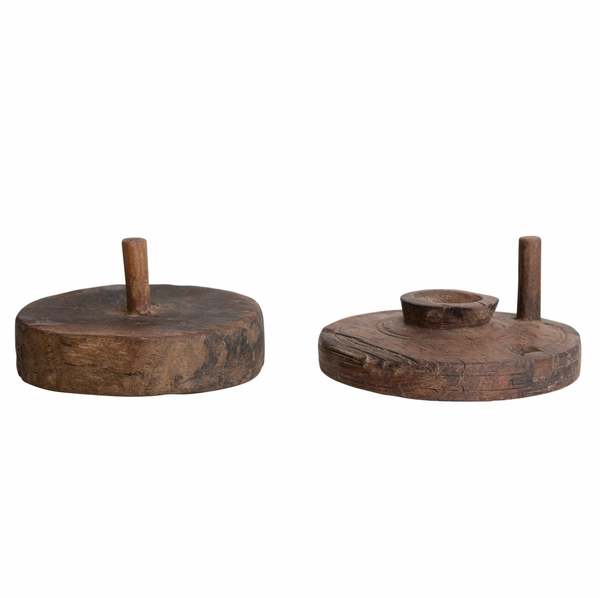 Found Decorative Wood Spice Grinder w/ Lid