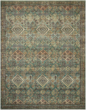 Magnolia Home - Sinclair Washable Turquoise and Multi Area Rug