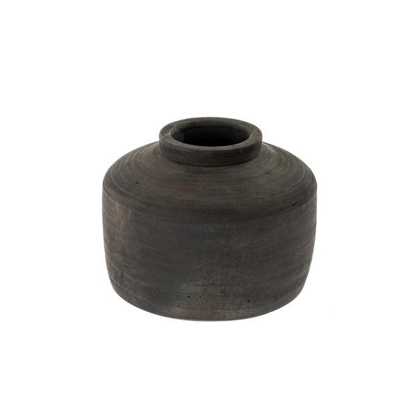 Balkan Black Terracotta Pot
