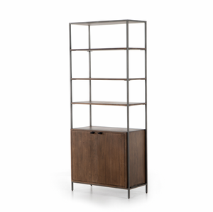 Trey Modular Wide Bookcase - Auburn Poplar