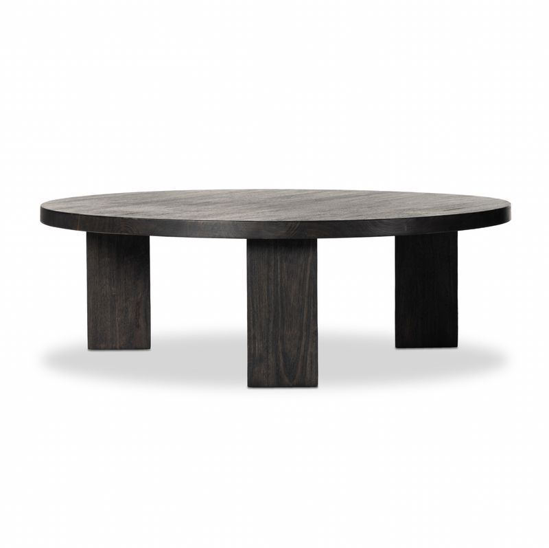 Mesa Large Round Coffee Table - Ebony Parawood