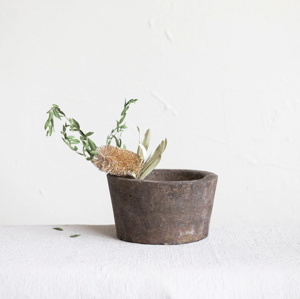 Found Decorative Concrete Vessel