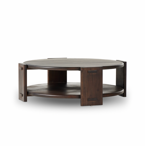 Two Tier Coffee Table - Matte Brown Neem