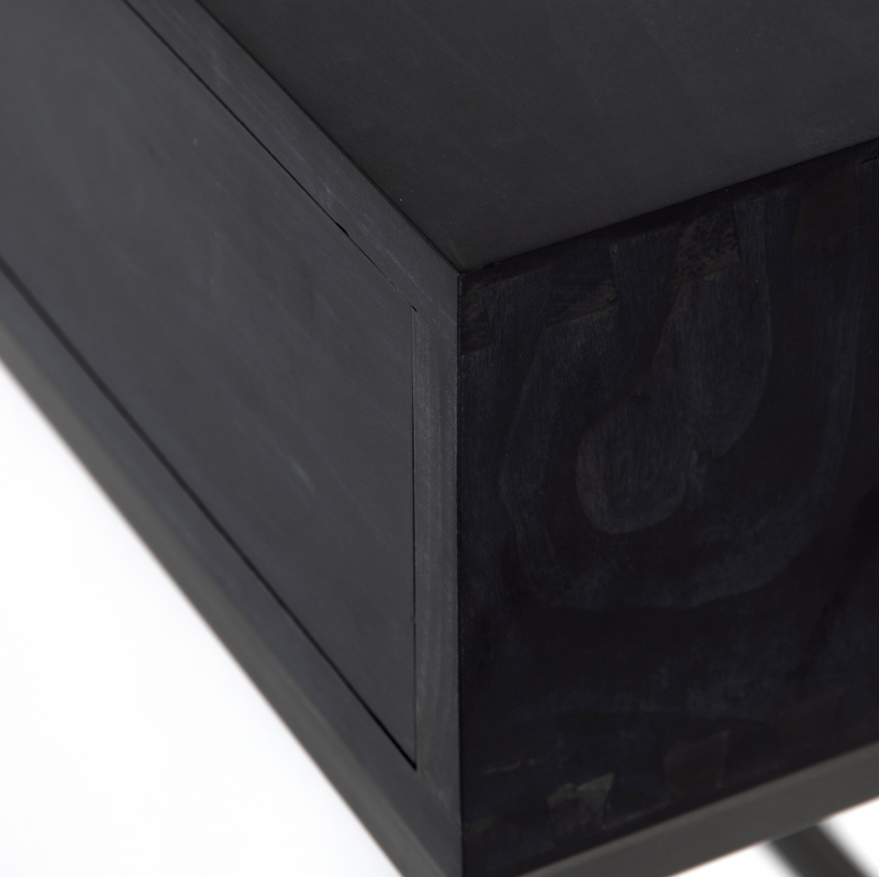 Trey Console Table - Black Wash Poplar