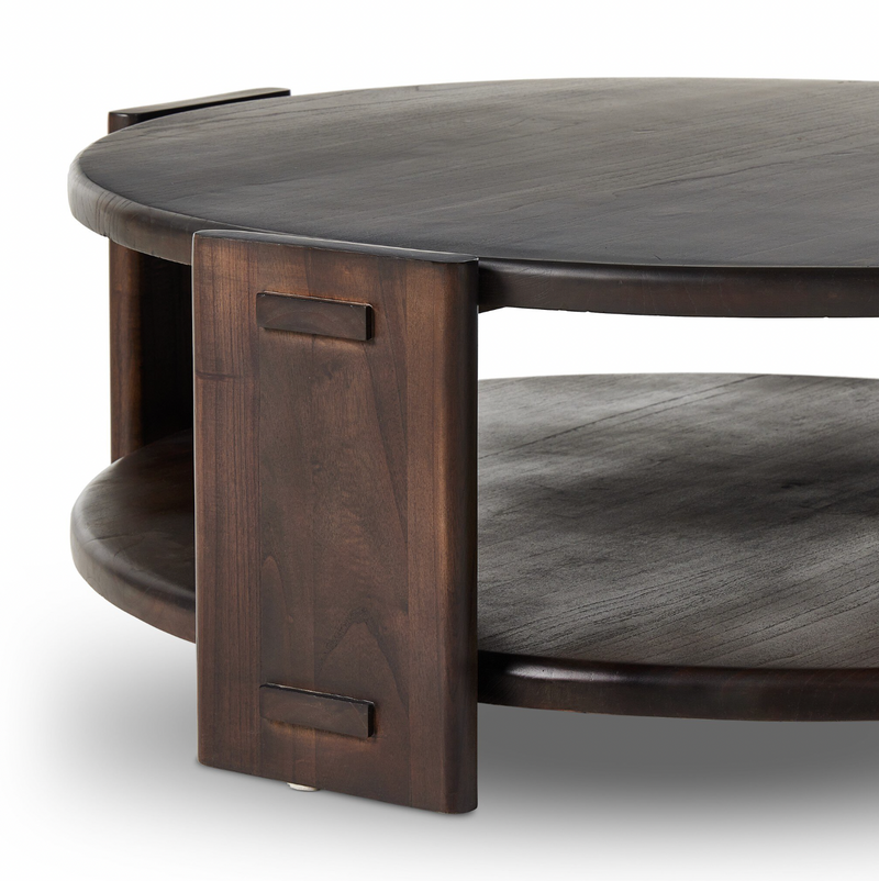 Two Tier Coffee Table - Matte Brown Neem