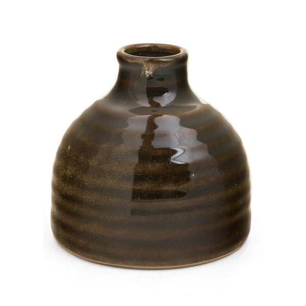 Belamy Dark Brown Ceramic Bud Vase