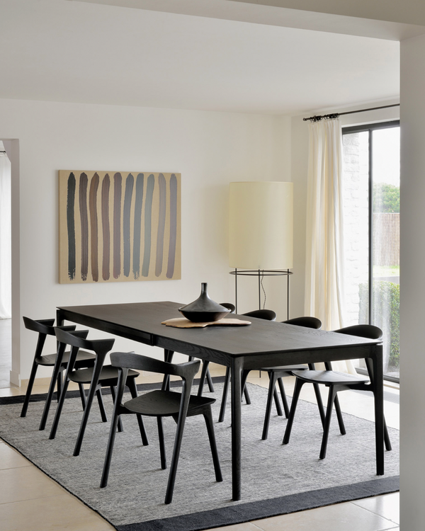 Oak Bok Extendable Dining Table - Black