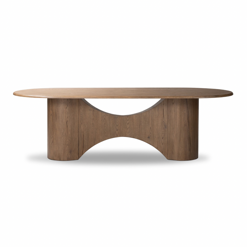 Olexey Oval Dining Table - Rubbed Light Oak