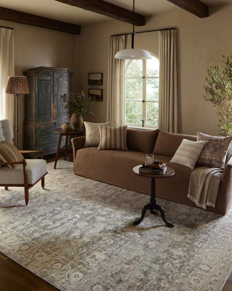 Amber Lewis × Loloi Honora Slate and Beige Area Rug
