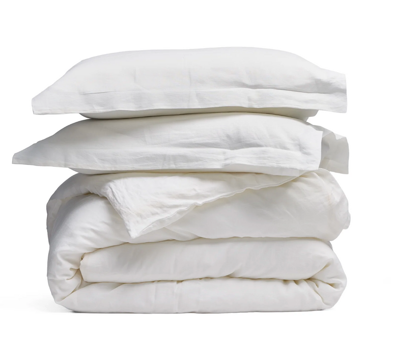 French Linen Duvet Cover - Snow