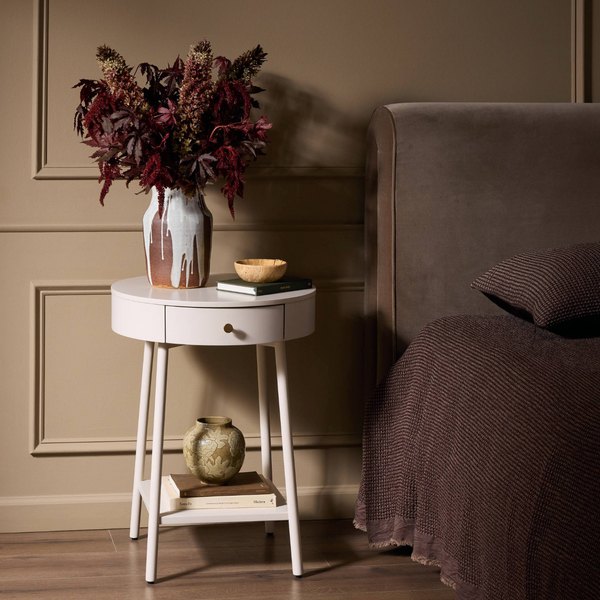 Van Nightstand - Matte Alabaster