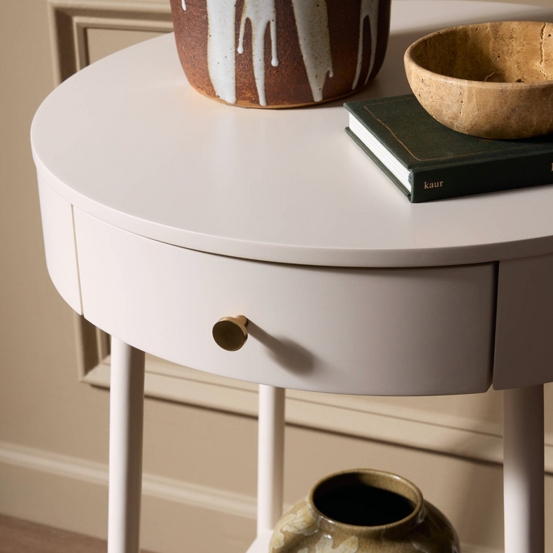Van Nightstand - Matte Alabaster