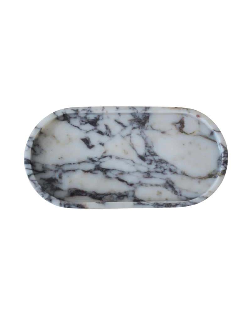 The Collins Oval Tray- Marble