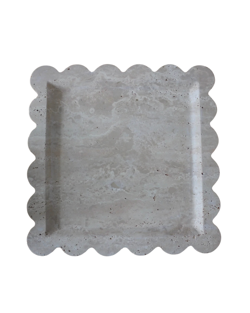The Cyrus Tray- Travertine Square