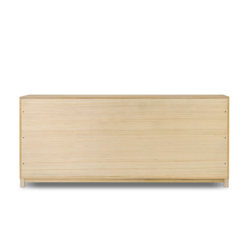 Millie 6 Drawer Dresser - Light Bleach Oak Veneer