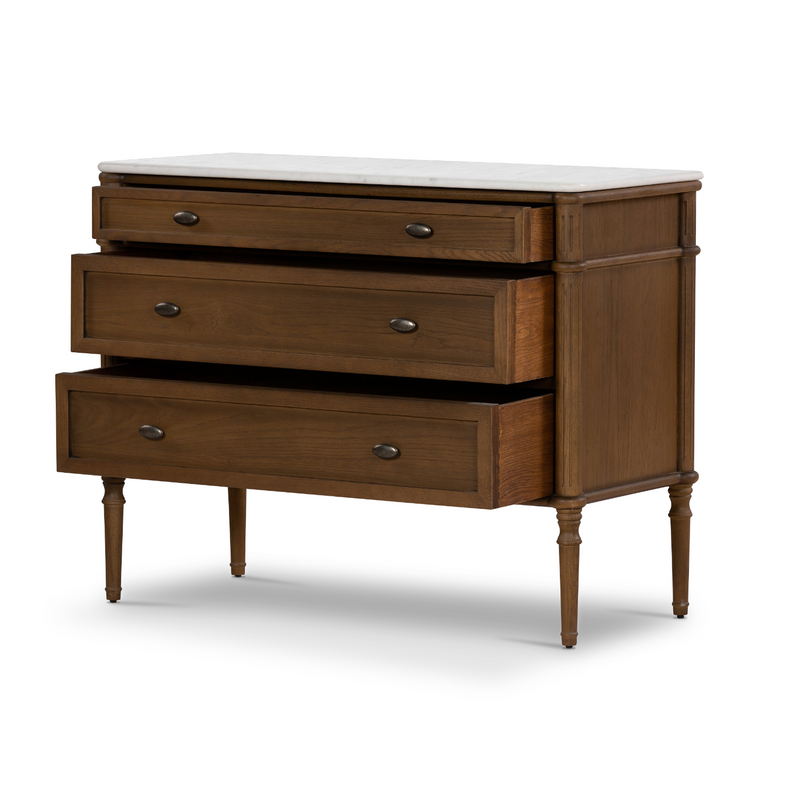 Toulouse Chest - Toasted Oak with Marble