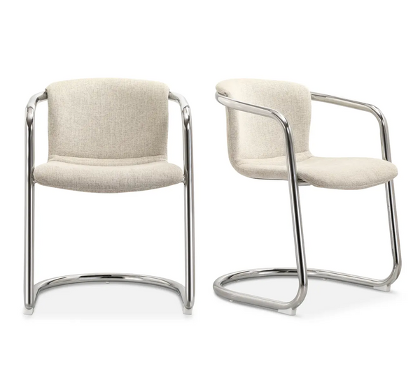 Midway Chrome Frame Dining Chair - Set of Two