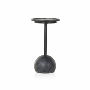 Viola Accent Table - Black Marble