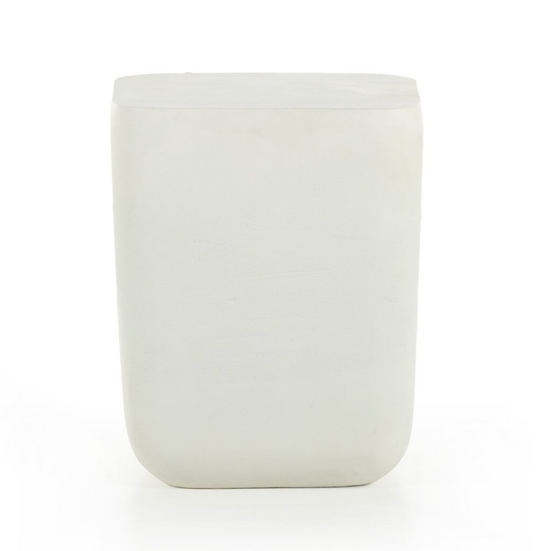 Basil Outdoor Square Drink Table - Matte White