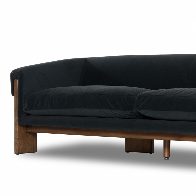 Cairo Sofa - Modern Velvet Smoke
