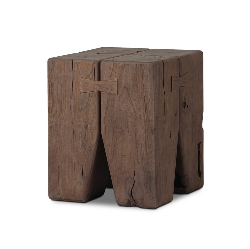 Oshan Outdoor End Table - Stained Toasted Brown