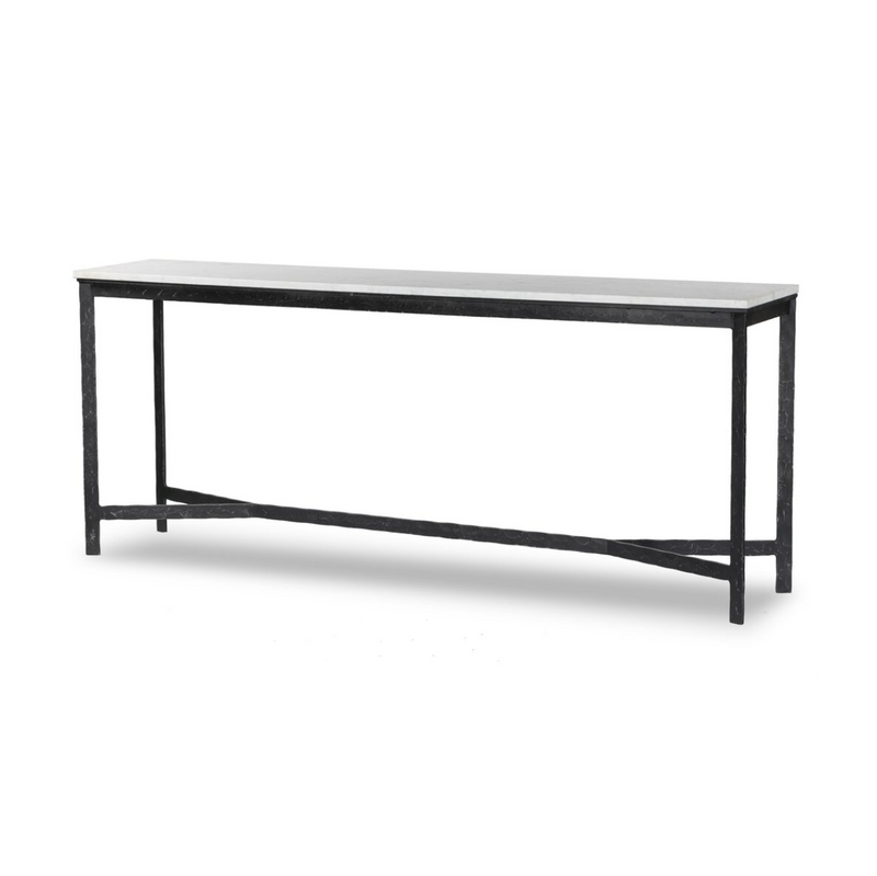Hammered Iron Console Table