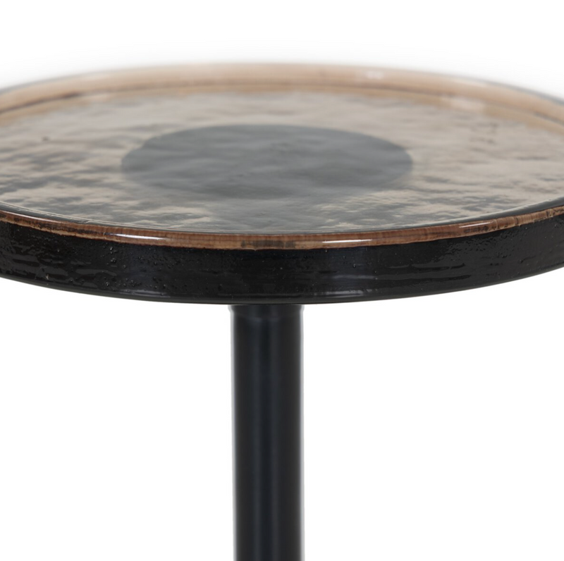 Viola Accent Table - Smoked Brown Cast Glass