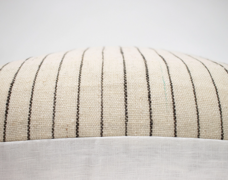 Charu - Ivory & Dark Brown Wool Cushion