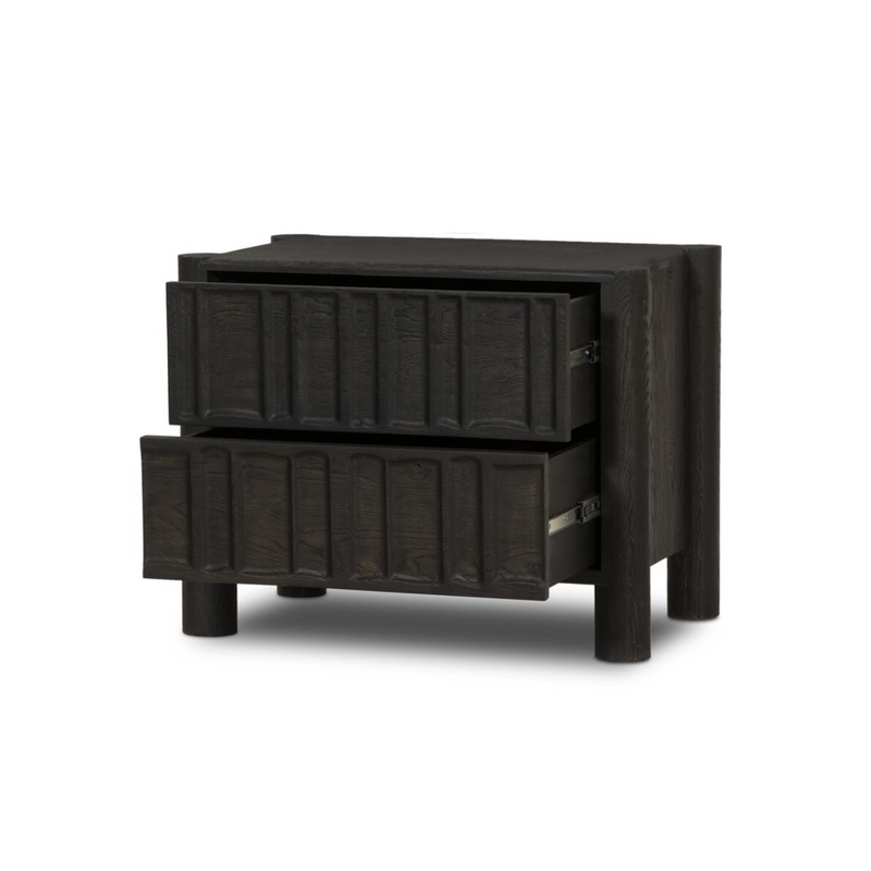Ezri Nightstand - Black Oak