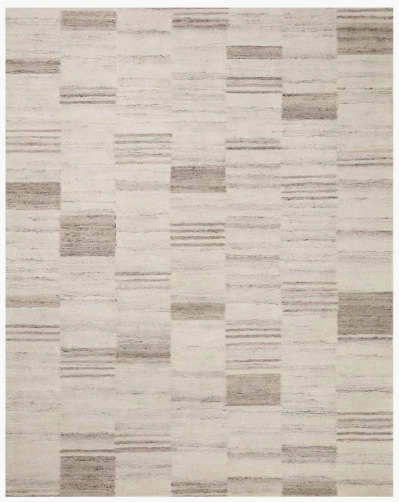 Amber Lewis x Loloi Rocky Ivory and Dove Area Rug