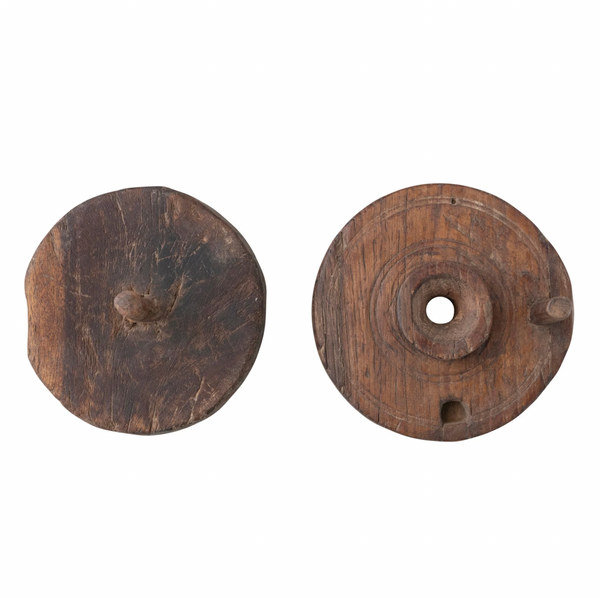 Found Decorative Wood Spice Grinder w/ Lid