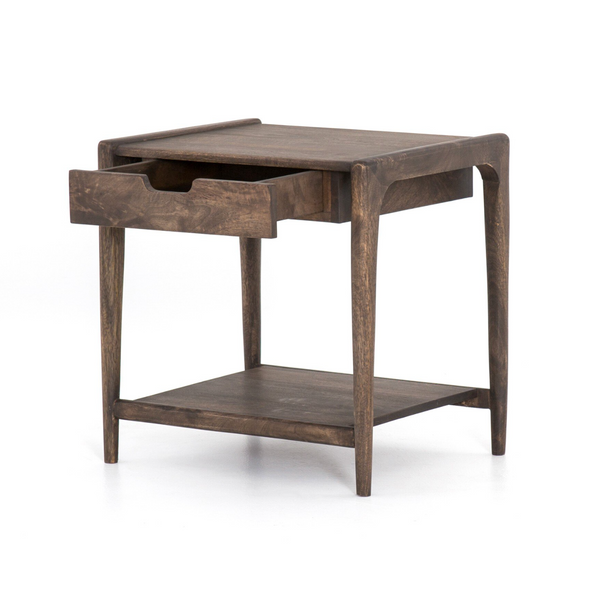 Valeria End Table - Aged Brown