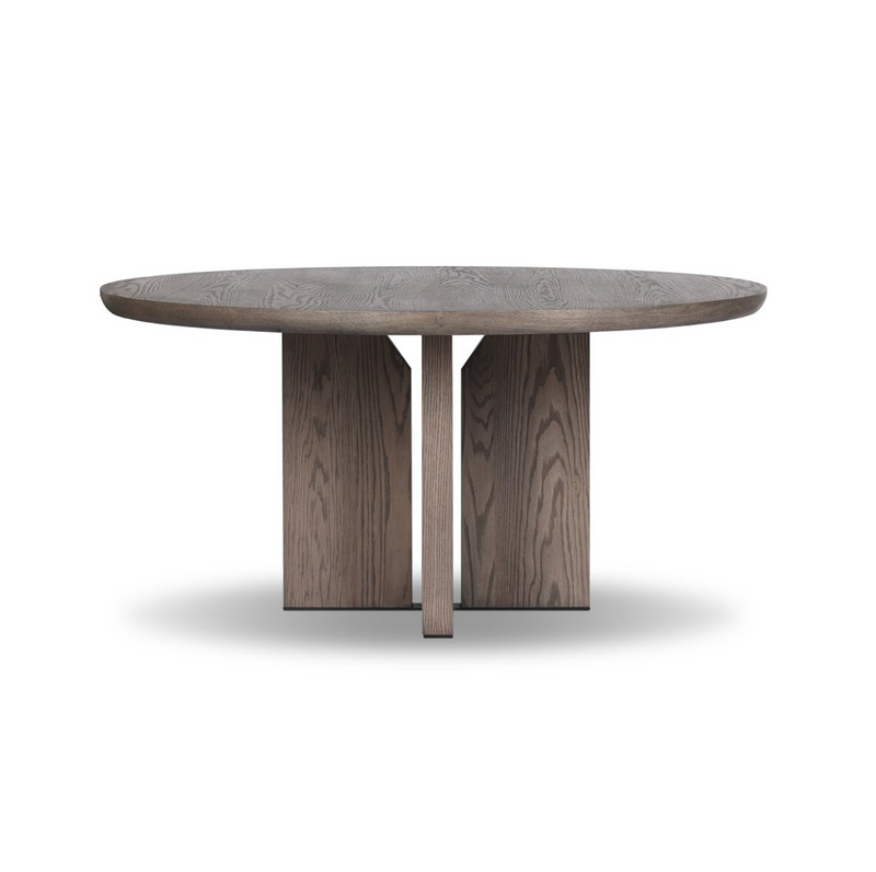 Ernest Round Dining Table - Shale Grey Oak Veneer