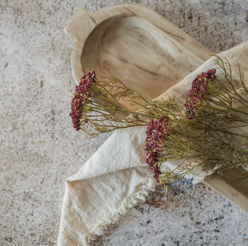 28" Burgundy Queen Anne Lace Spray