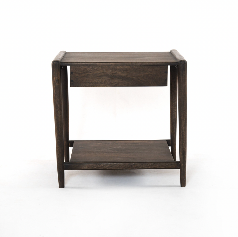 Valeria End Table - Aged Brown