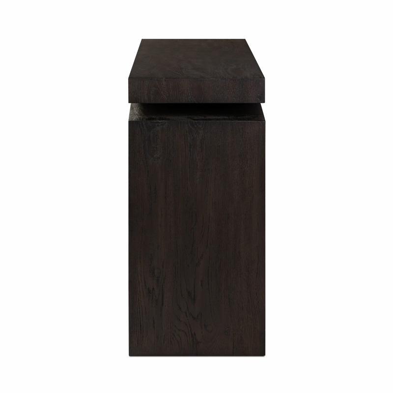 Matthes Console Table - Smoked Black Oak