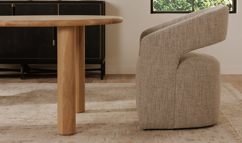 Alaska Rolling Dining Chair - Storm