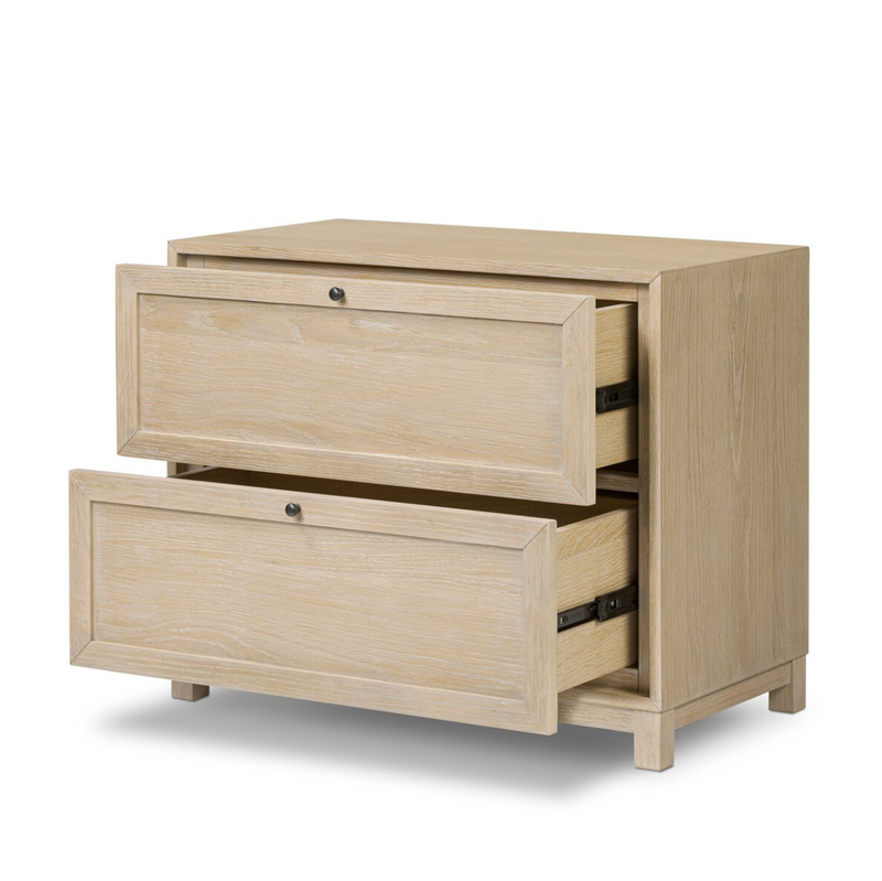 Millie Nightstand - Light Bleach Oak Veneer