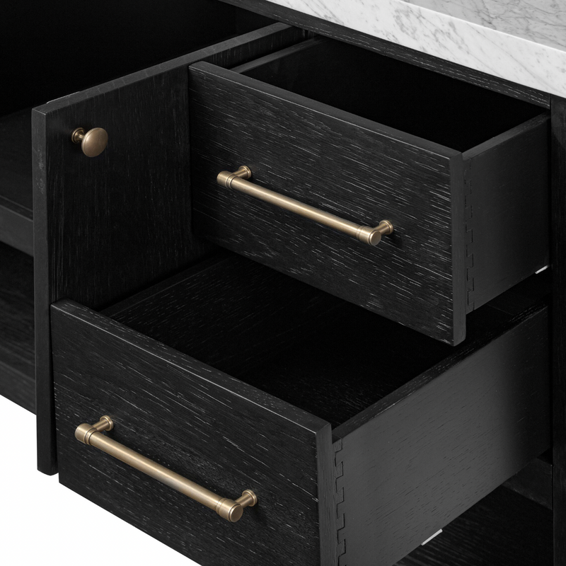 Anthem Single Wide Vanity - Black Wash Oak