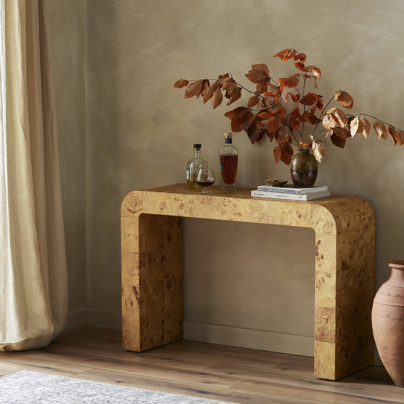 Jenson Console Table - Natural Poplar Burl