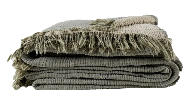 Muslin Oversized Blanket - Olive Grey